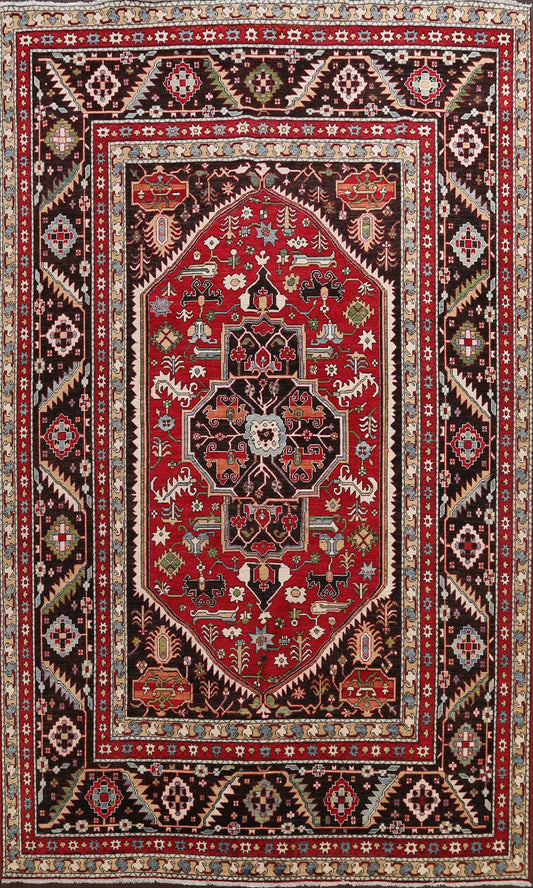 Geometric Heriz Serapi Vegetable Dye Oriental Area Rug 9x12