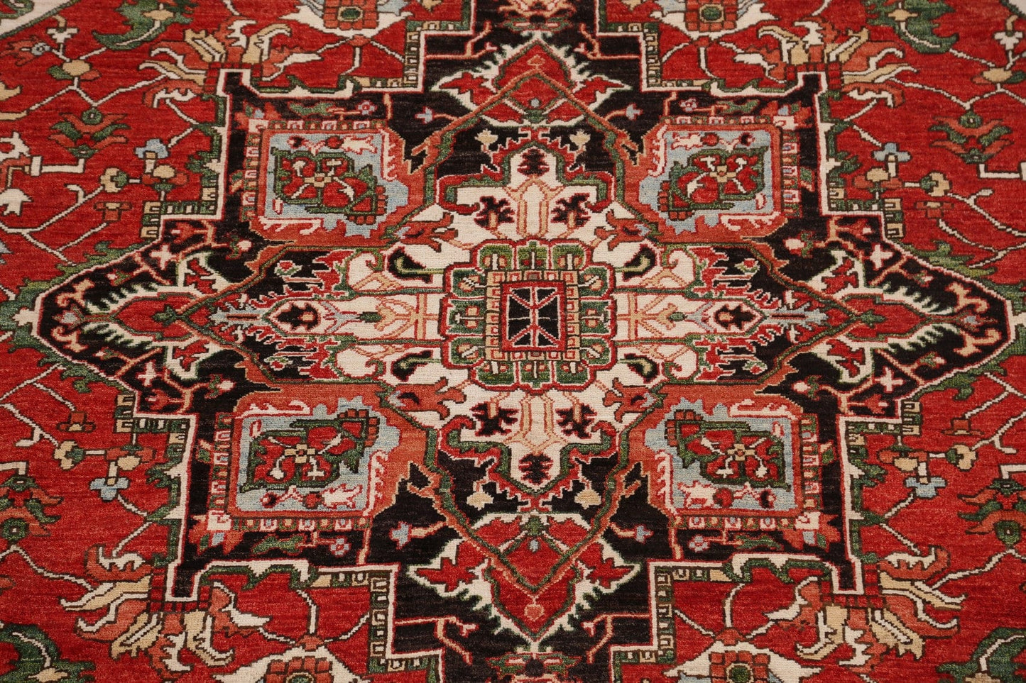 Geometric Heriz Serapi Vegetable Dye Oriental Area Rug 8x10