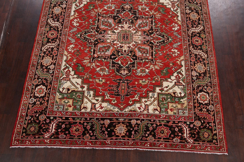 Geometric Heriz Serapi Vegetable Dye Oriental Area Rug 8x10