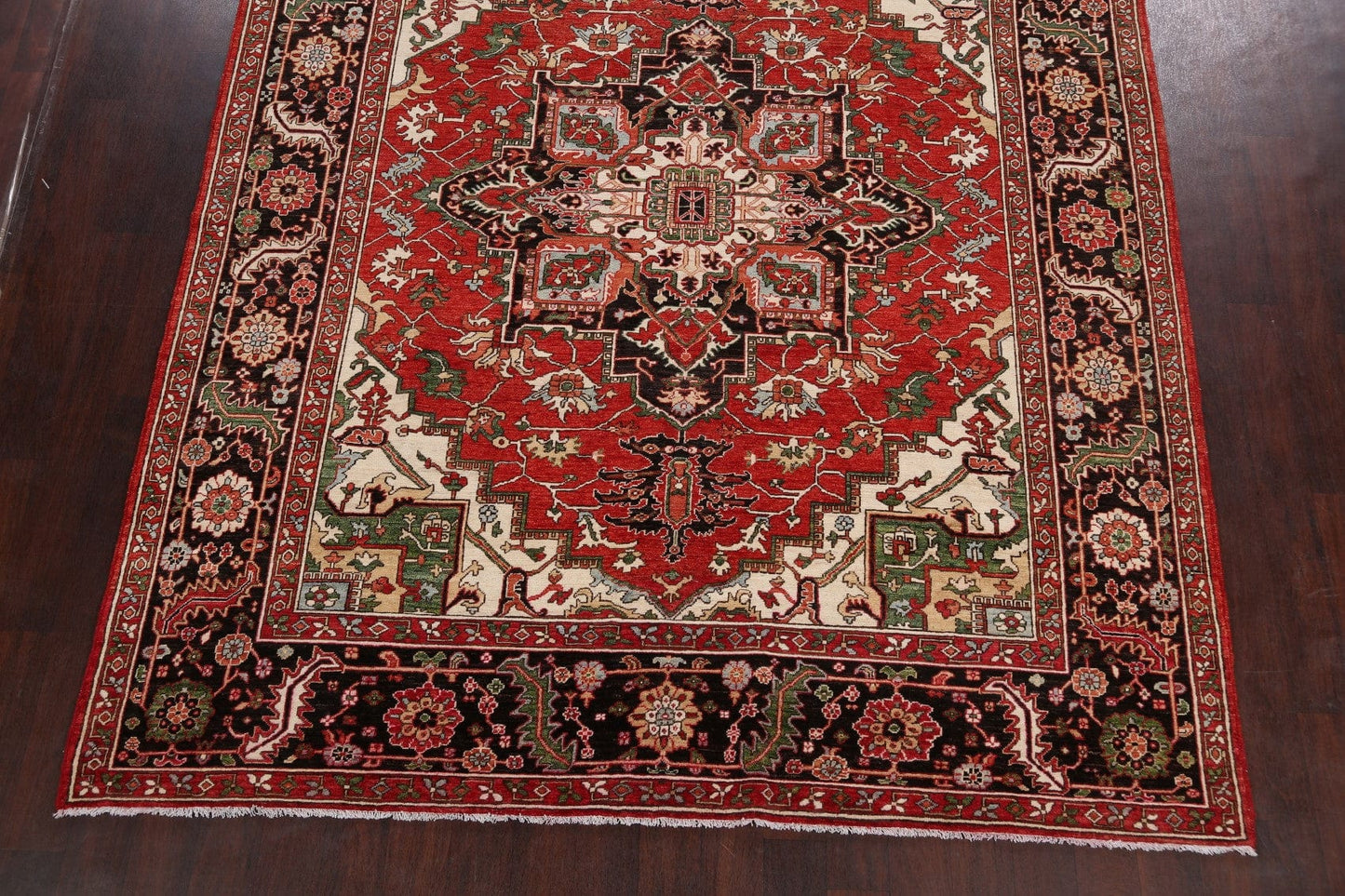 Geometric Heriz Serapi Vegetable Dye Oriental Area Rug 8x10