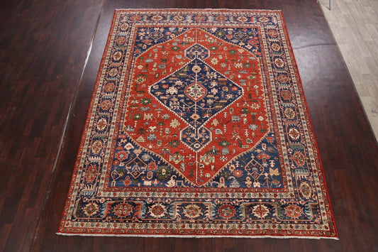 Geometric Heriz Serapi Vegetable Dye Oriental Area Rug 9x11