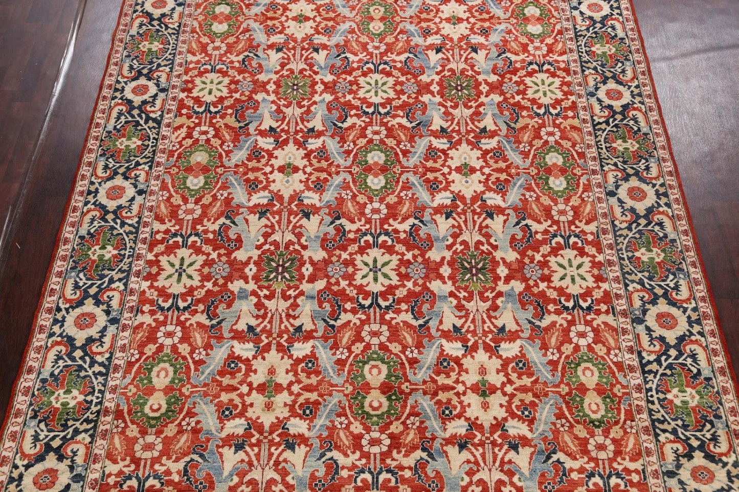 Floral Heriz Serapi Vegetable Dye Oriental Area Rug 9x12