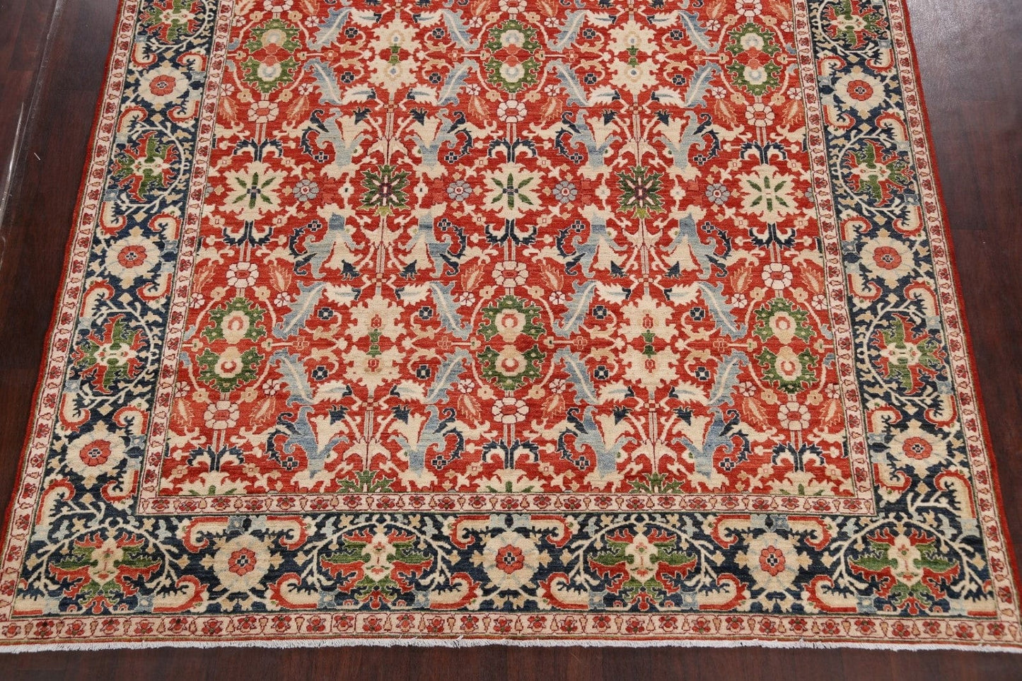 Floral Heriz Serapi Vegetable Dye Oriental Area Rug 9x12