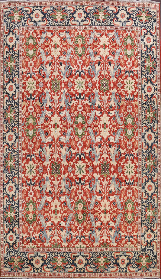 Floral Heriz Serapi Vegetable Dye Oriental Area Rug 9x12