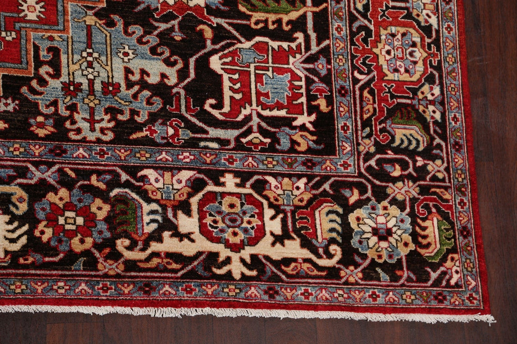 Geometric Heriz Serapi Vegetable Dye Oriental Area Rug 9x11