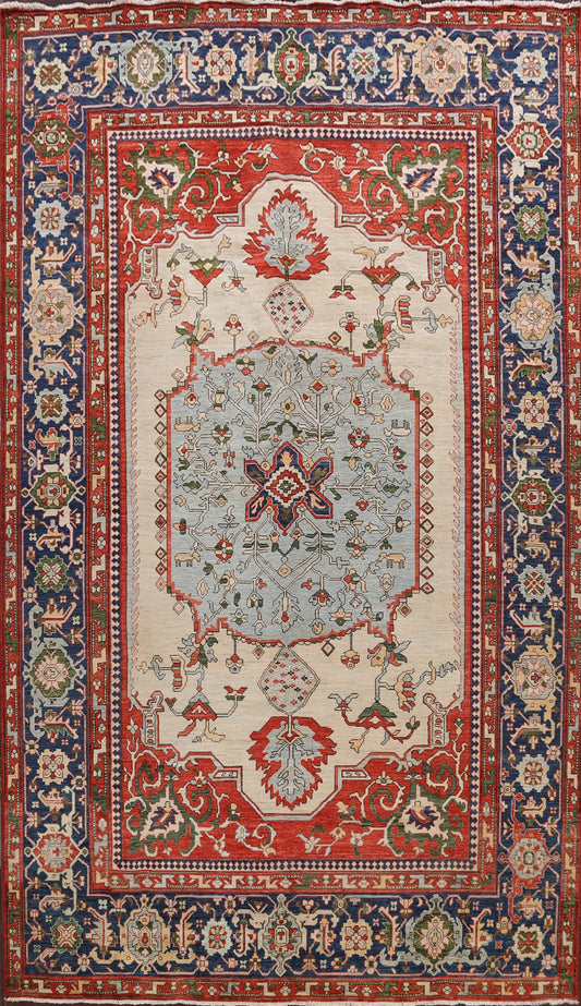 Geometric Heriz Serapi Vegetable Dye Oriental Area Rug 10x14