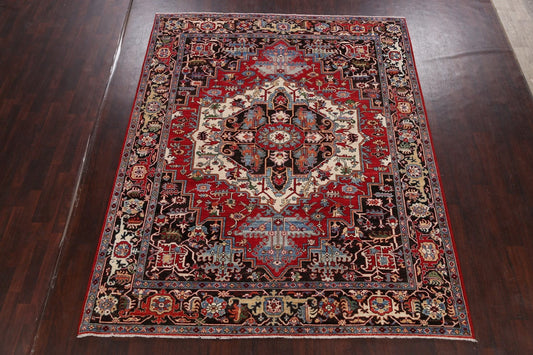 Geometric Heriz Serapi Vegetable Dye Oriental Area Rug 8x10