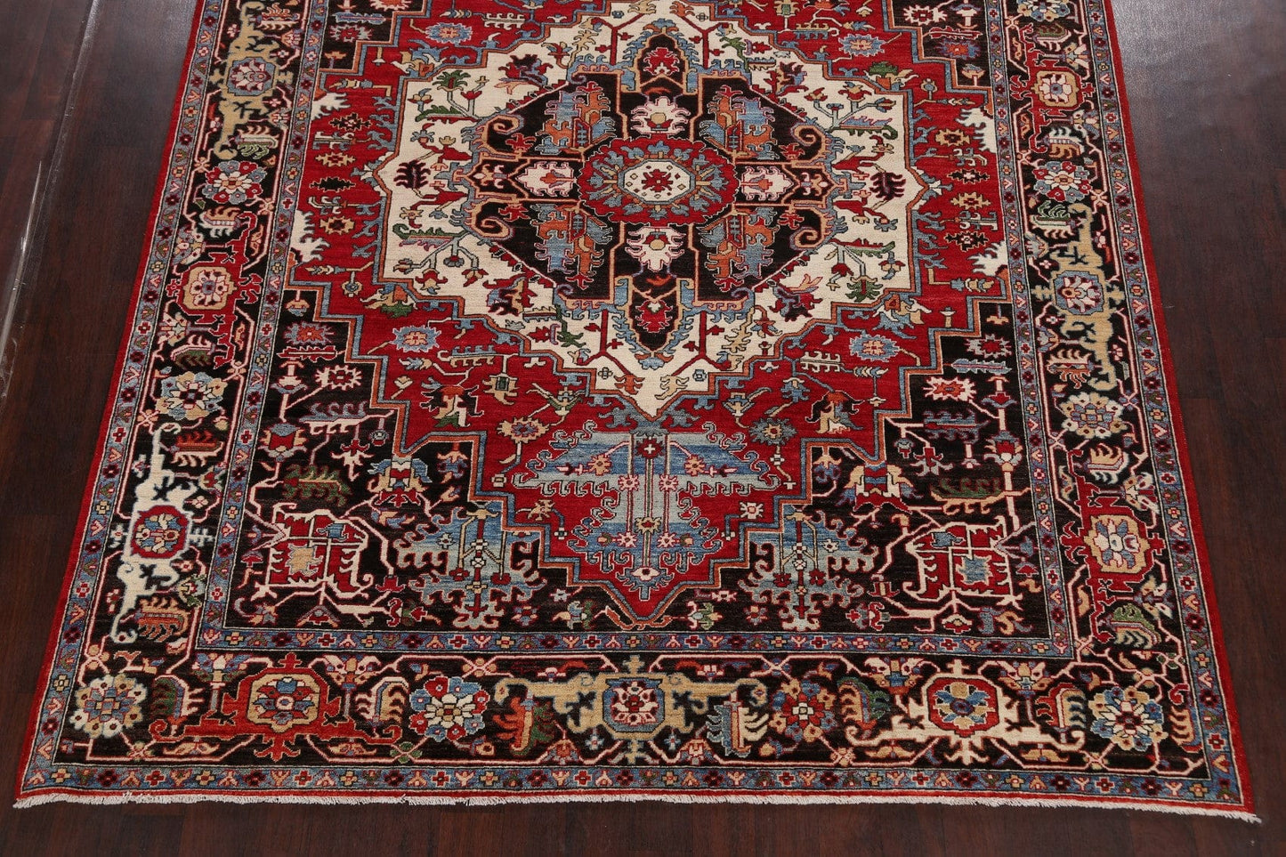 Geometric Heriz Serapi Vegetable Dye Oriental Area Rug 8x10