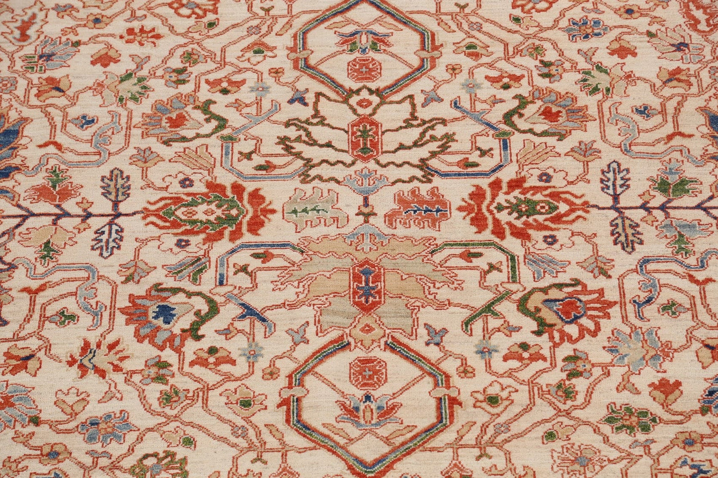 Floral Heriz Serapi Vegetable Dye Oriental Area Rug 8x10