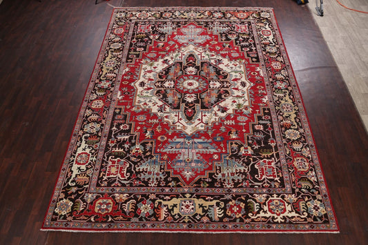 Geometric Heriz Serapi Vegetable Dye Oriental Area Rug 10x13