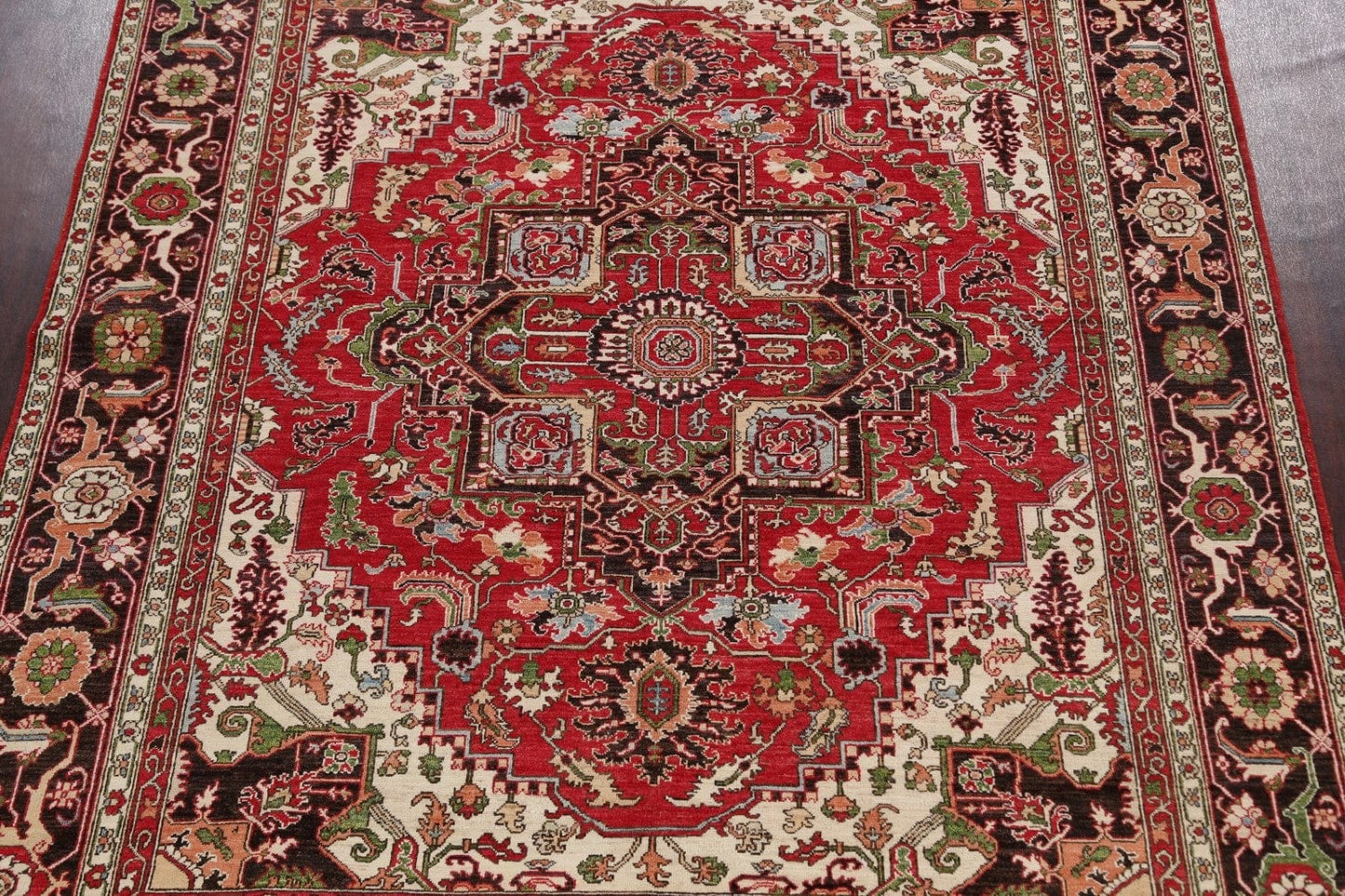 Geometric Heriz Serapi Vegetable Dye Oriental Area Rug 8x10