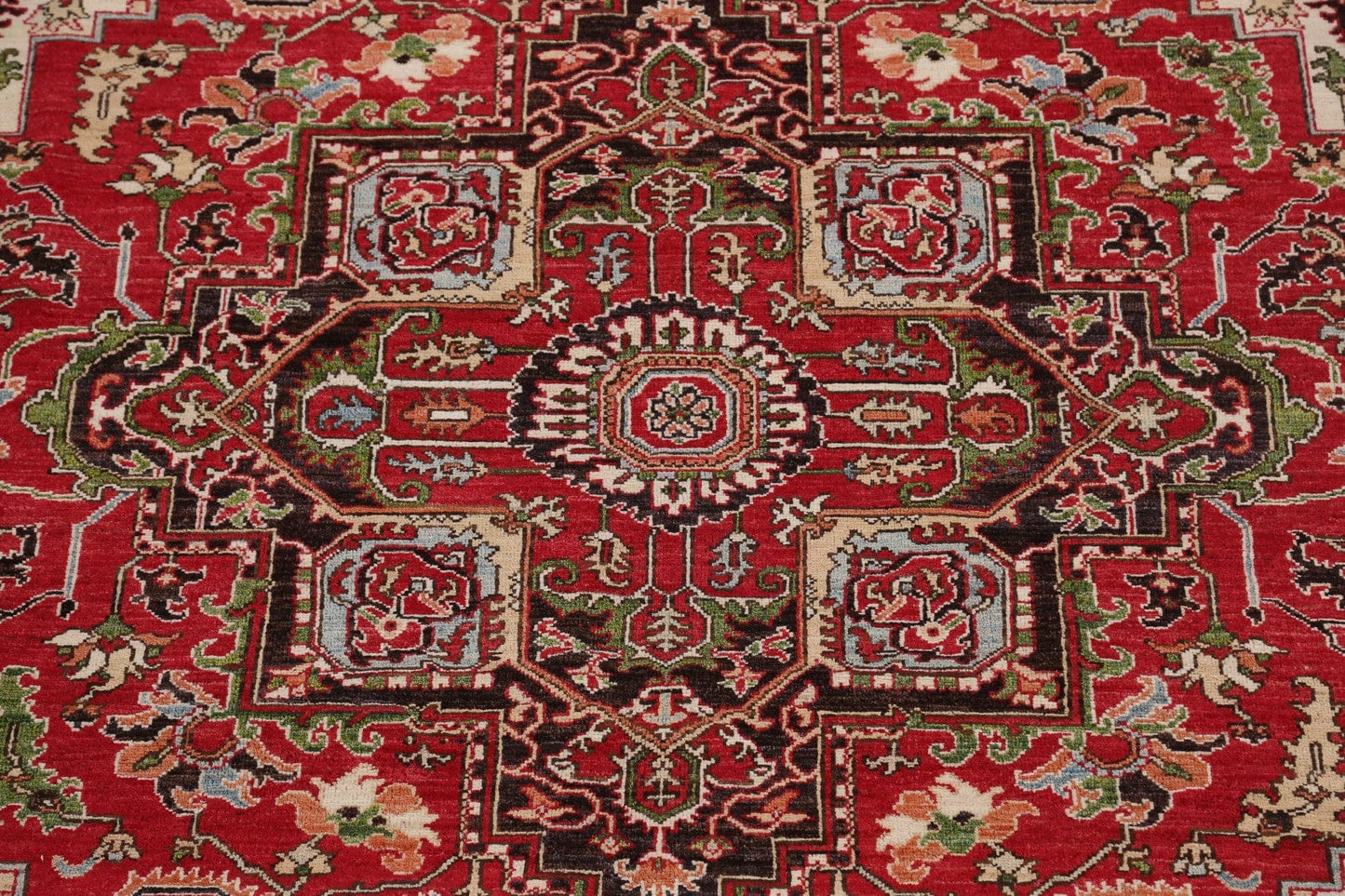 Geometric Heriz Serapi Vegetable Dye Oriental Area Rug 8x10