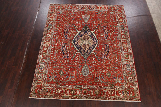 Geometric Heriz Serapi Vegetable Dye Oriental Area Rug 8x10