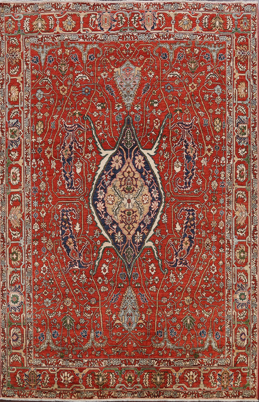 Geometric Heriz Serapi Vegetable Dye Oriental Area Rug 8x10