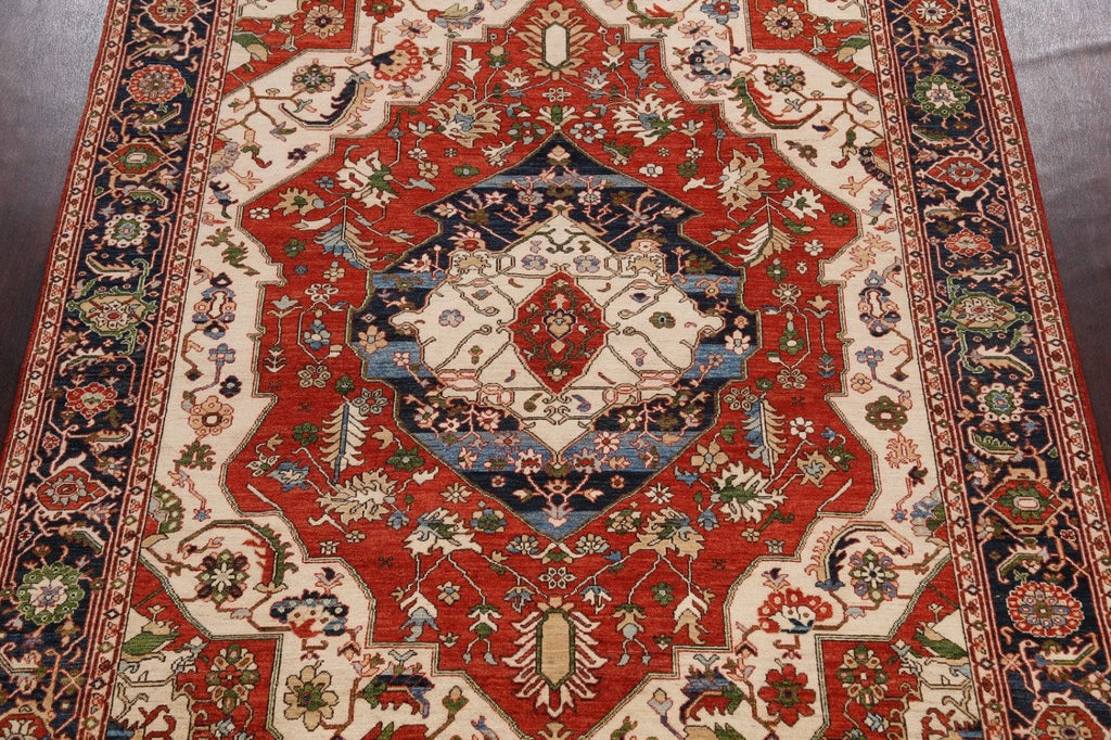 Geometric Heriz Serapi Vegetable Dye Oriental Area Rug 8x10