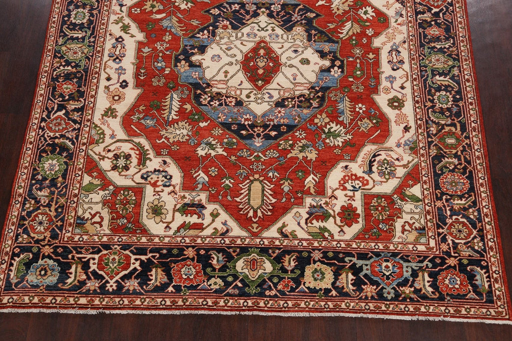 Geometric Heriz Serapi Vegetable Dye Oriental Area Rug 8x10