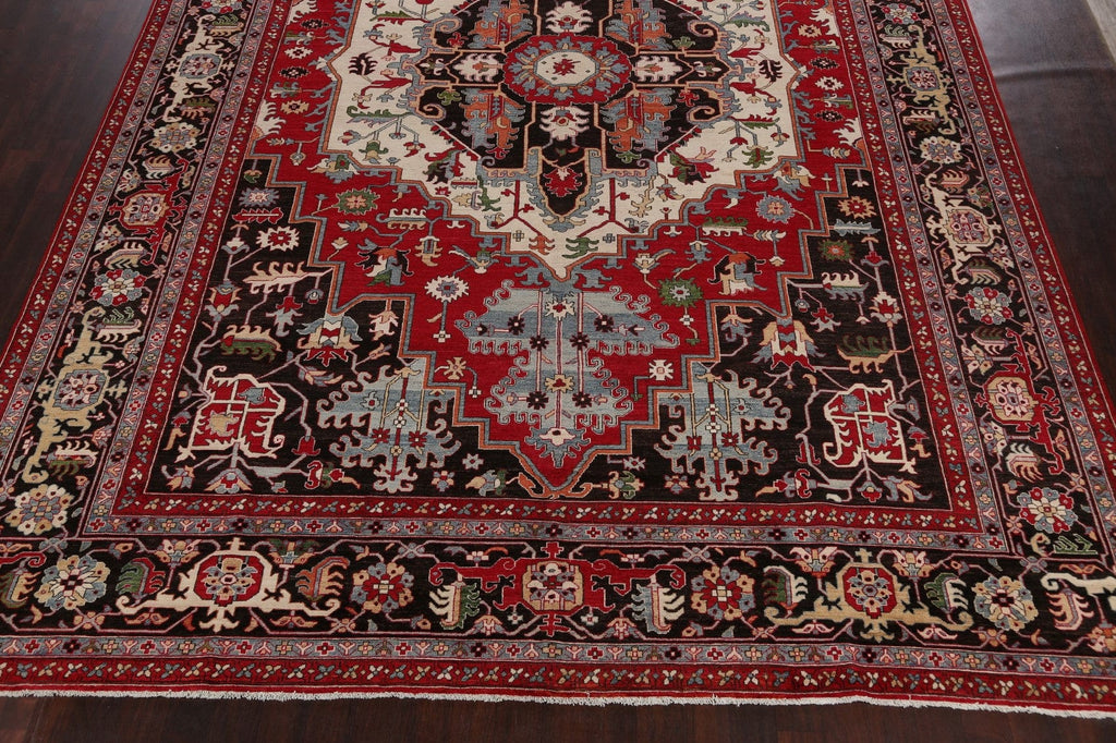 Heriz Serapi Vegetable Dye Oriental Area Rug 12x18 Large