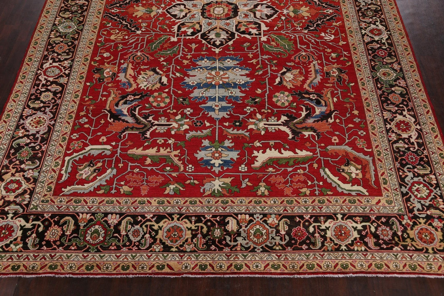 Heriz Serapi Vegetable Dye Oriental Area Rug 12x18 Large