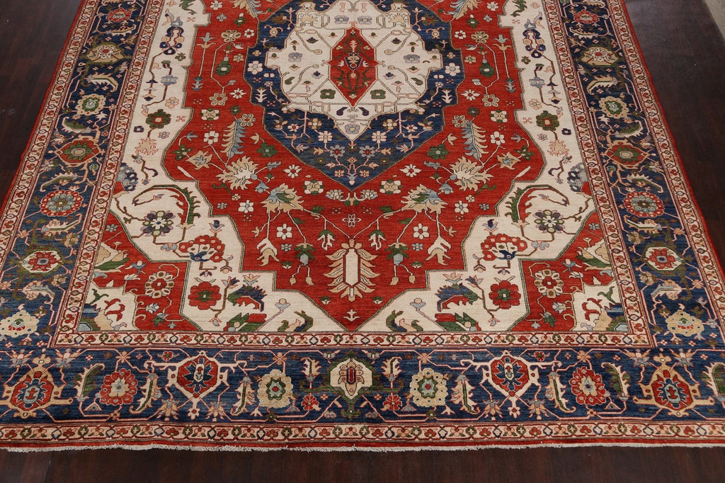 Heriz Serapi Vegetable Dye Oriental Area Rug 12x18 Large