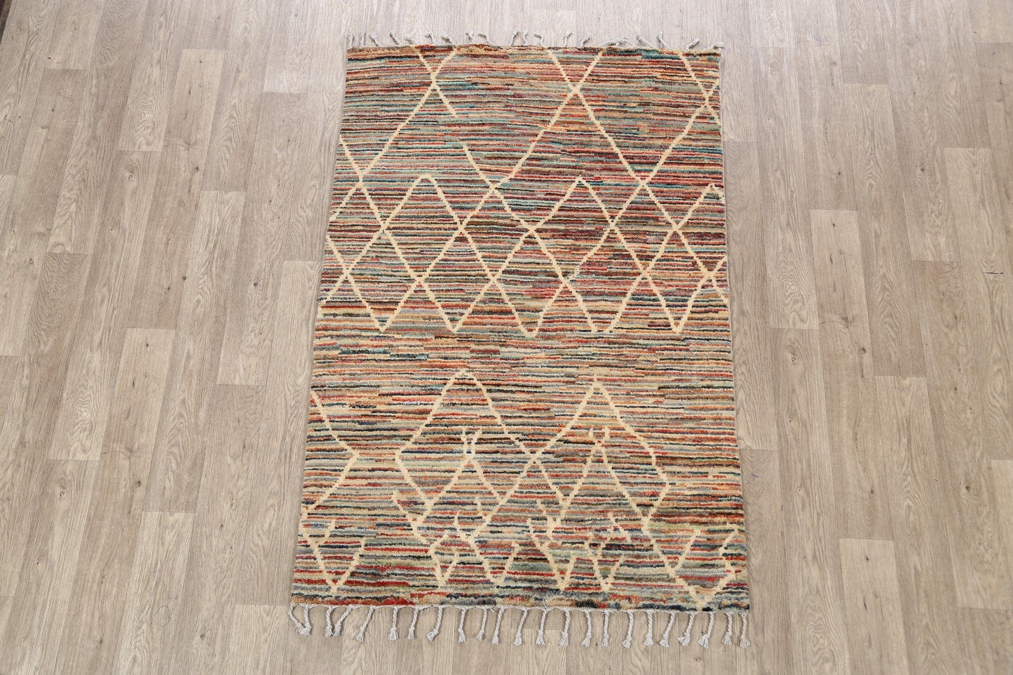 Tribal Moroccan Oriental Area Rug 4x6