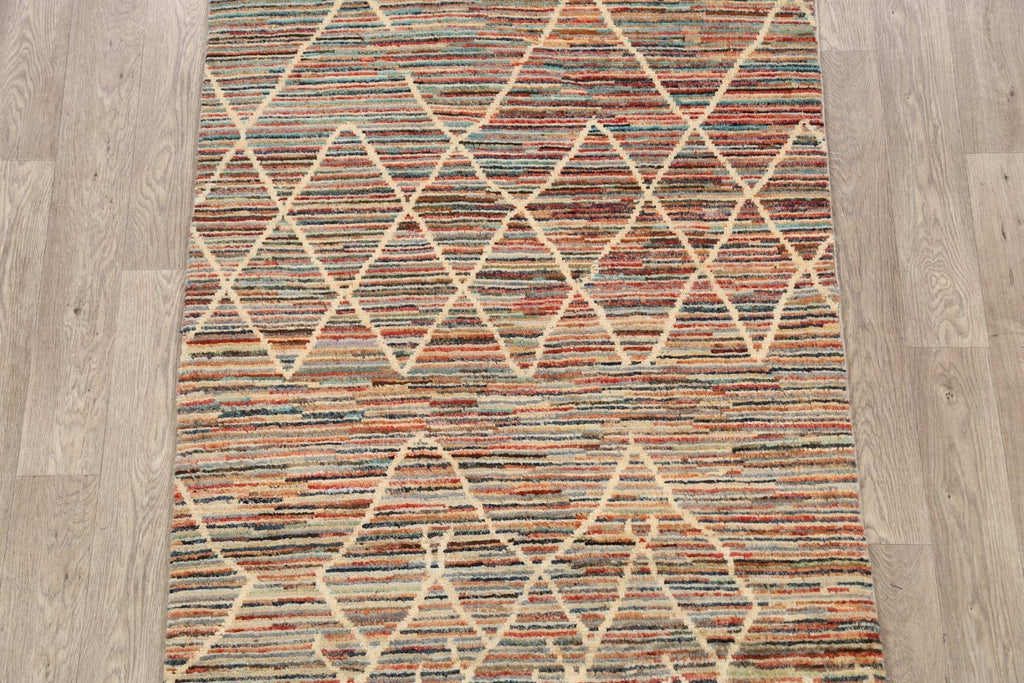 Tribal Moroccan Oriental Area Rug 4x6