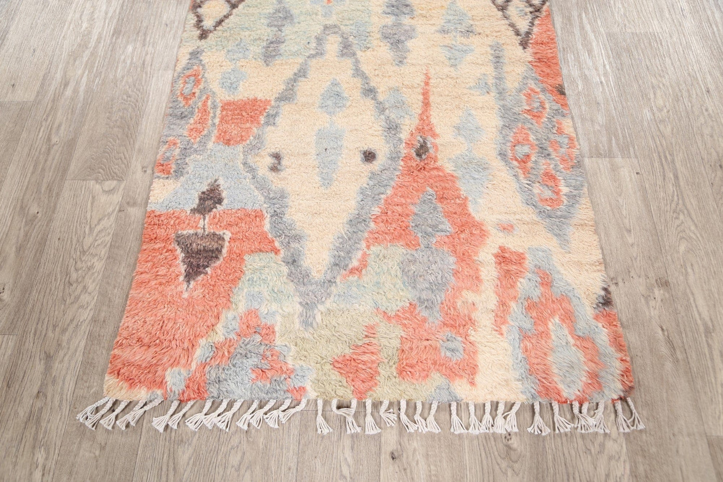 Tribal Moroccan Oriental Runner Rug 3x14