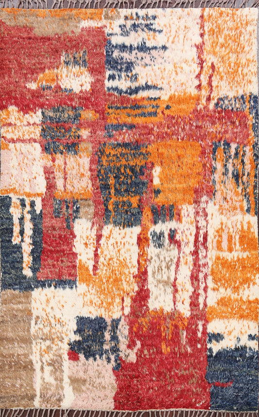 Abstract Moroccan Oriental Area Rug 5x6