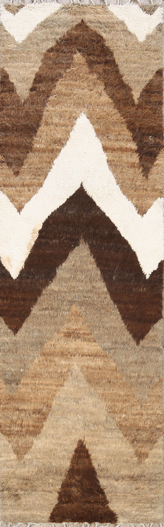 Chevron Moroccan Oriental Runner Rug 3x8