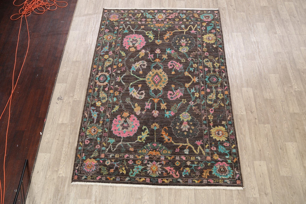 Charcoal Oushak Oriental Area Rug 6x9