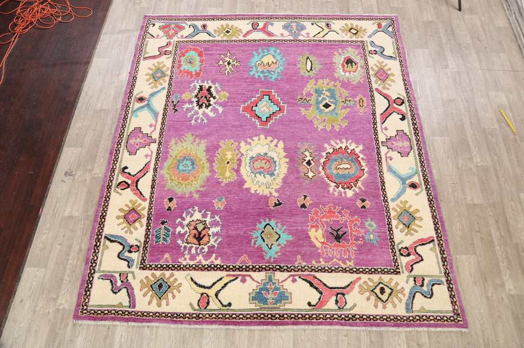 Purple Oushak Oriental Area Rug 8x10