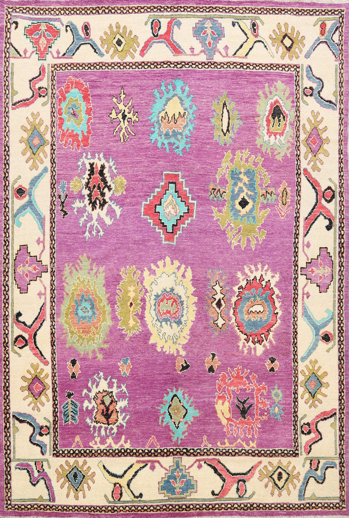 Purple Oushak Oriental Area Rug 8x10