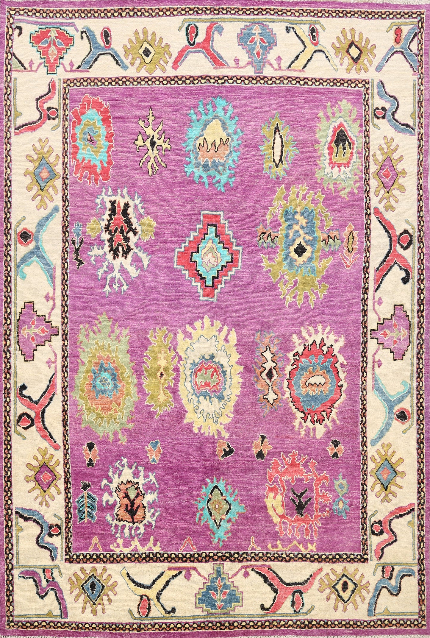 Purple Oushak Oriental Area Rug 8x10