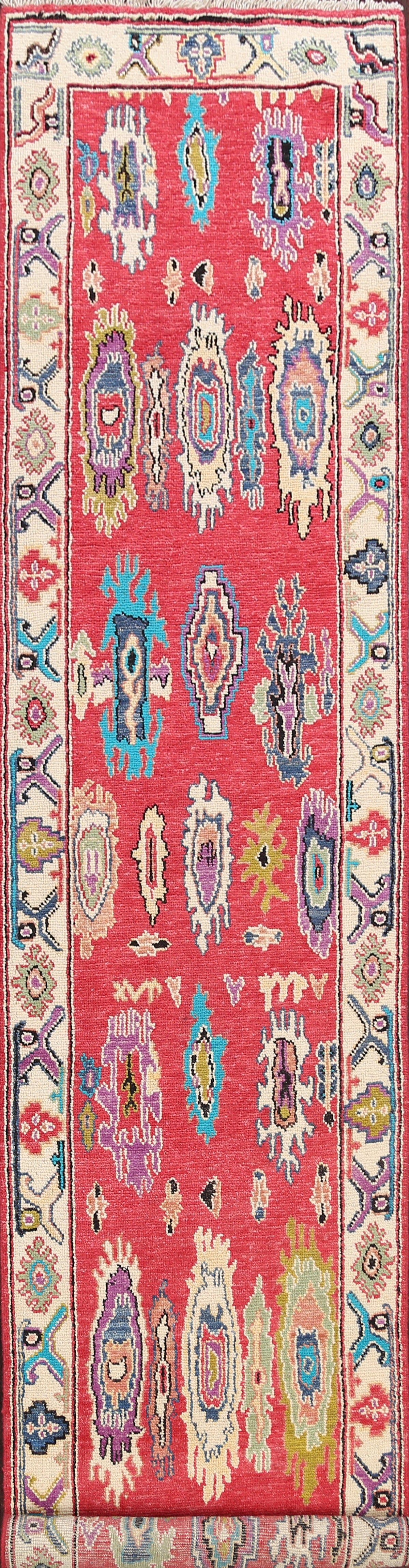 All-Over Oushak Oriental Runner Rug 3x13