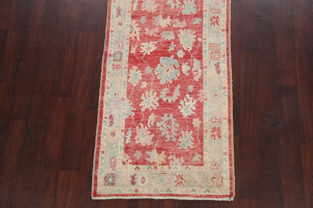 Floral Authentic Oushak Turkish Oriental Runner Rug 3x12