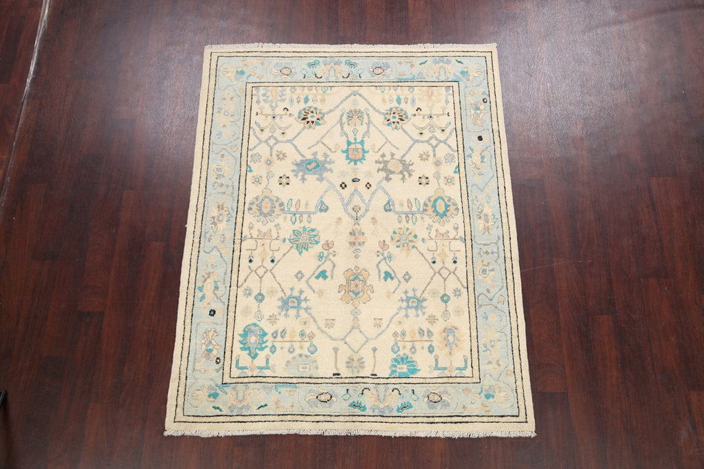 Floral Authentic Oushak Turkish Oriental Area Rug 5x6