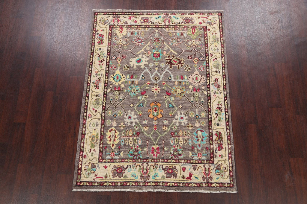 Floral Oushak Oriental Area Rug 5x6