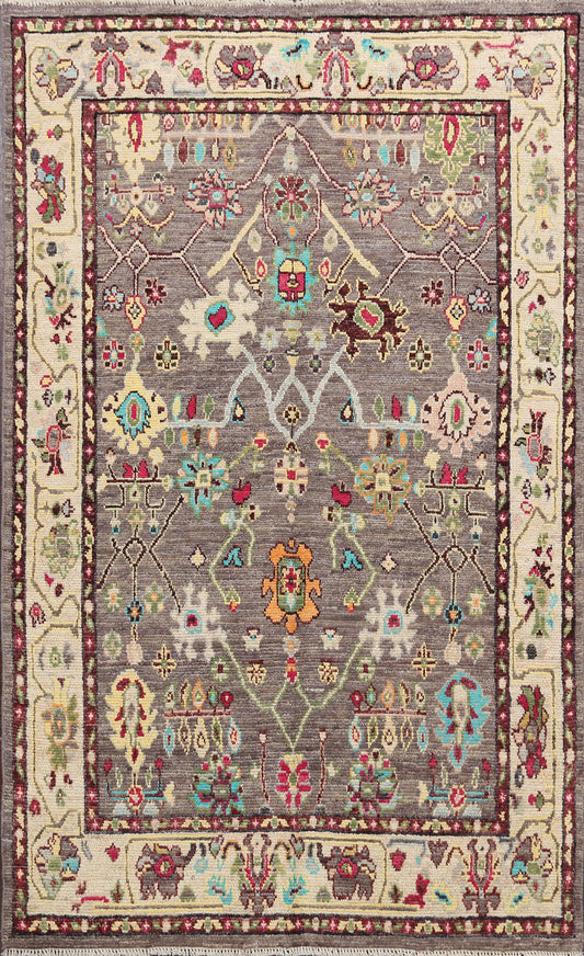 Floral Oushak Oriental Area Rug 5x6