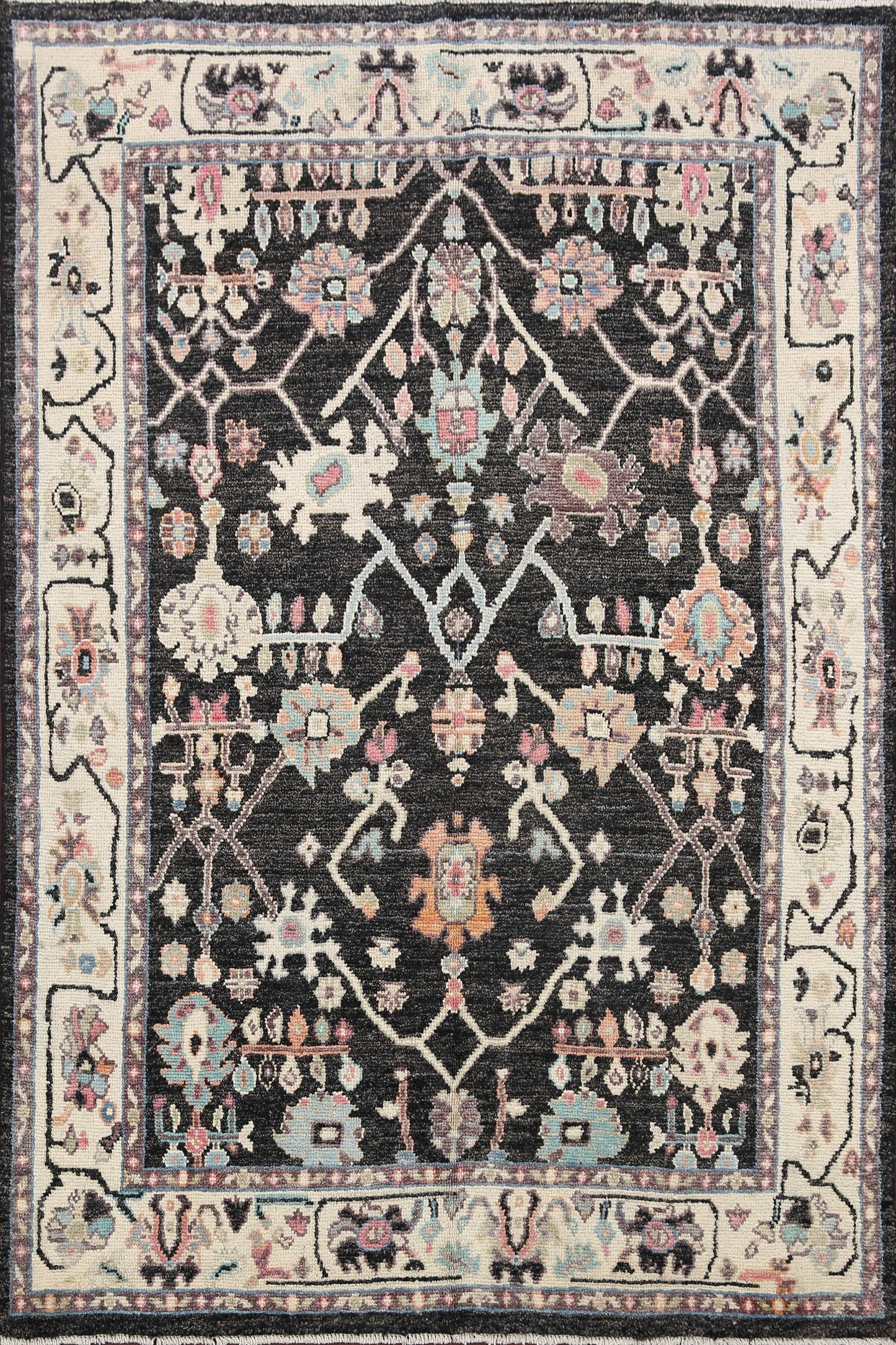 Geometric Oushak Oriental Area Rug 5x6