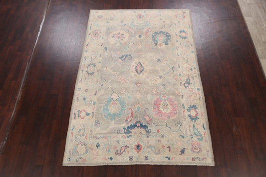 Floral Authentic Oushak Turkish Oriental Area Rug 6x9