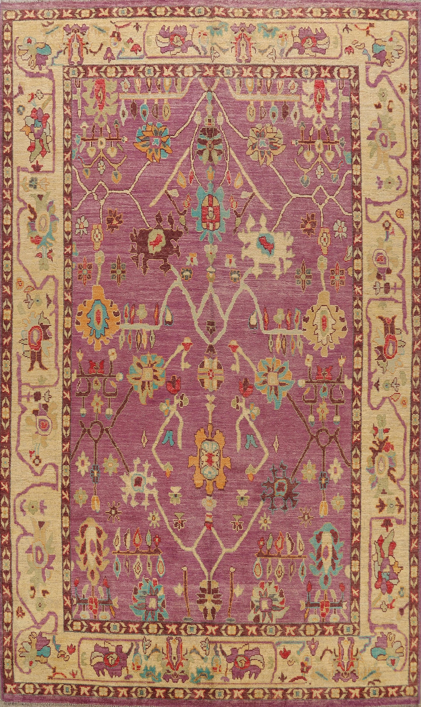 Floral Authentic Oushak Turkish Oriental Area Rug 9x12