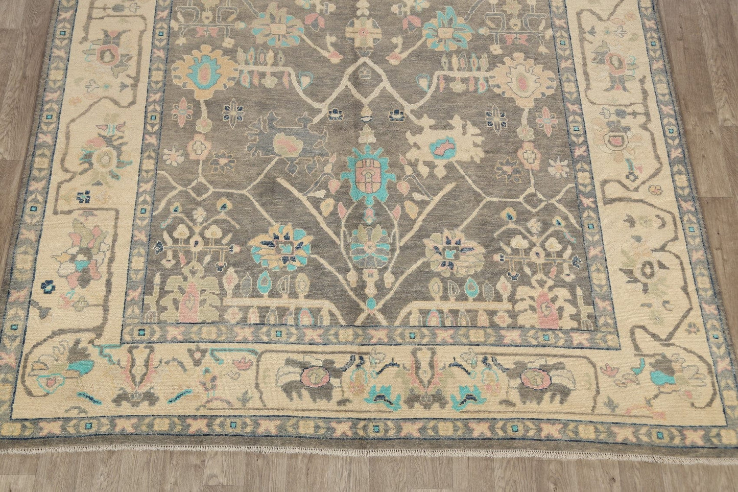 Floral Authentic Oushak Turkish Oriental Area Rug 9x11