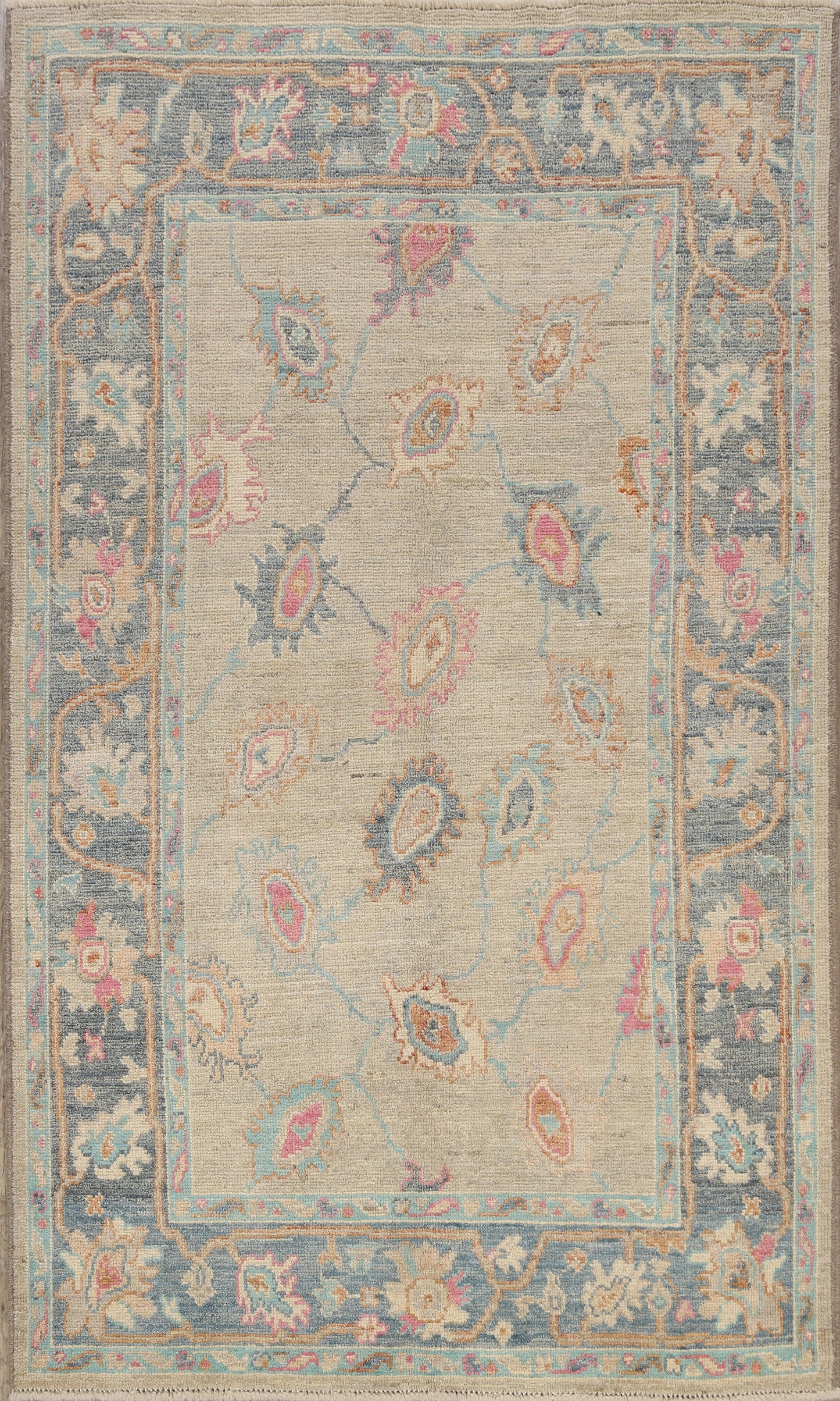 Floral Oushak Oriental Area Rug 5x7