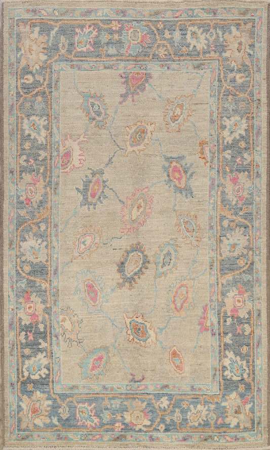 Floral Oushak Oriental Area Rug 5x7