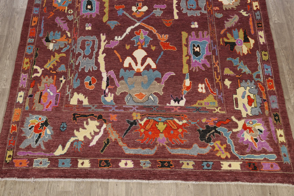 Geometric Oushak Oriental Area Rug 9x11