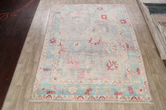 Distressed Oushak Oriental Area Rug 9x12