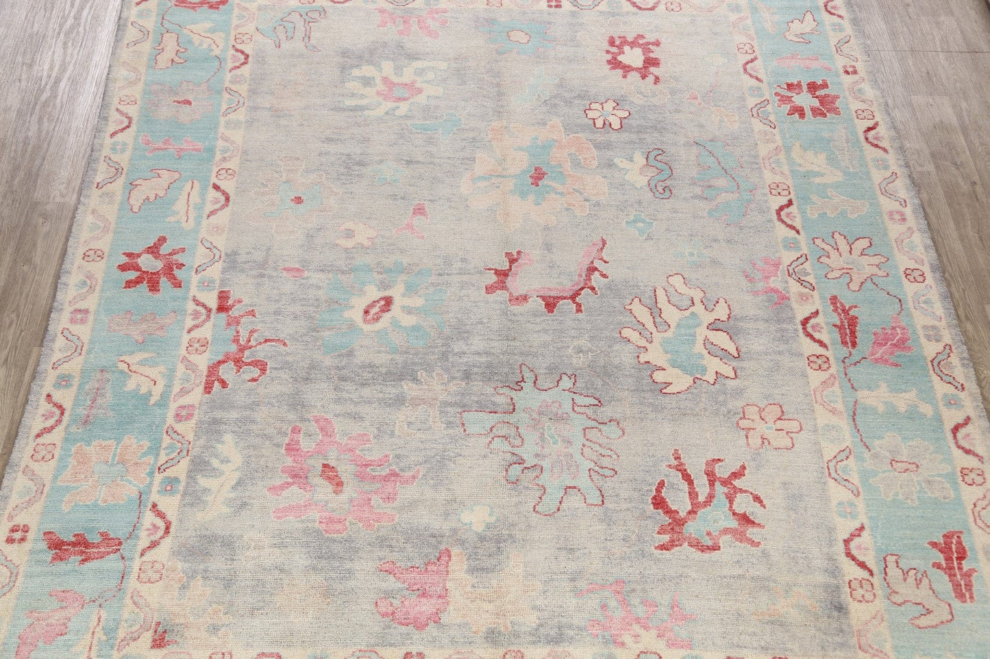 Distressed Oushak Oriental Area Rug 9x12