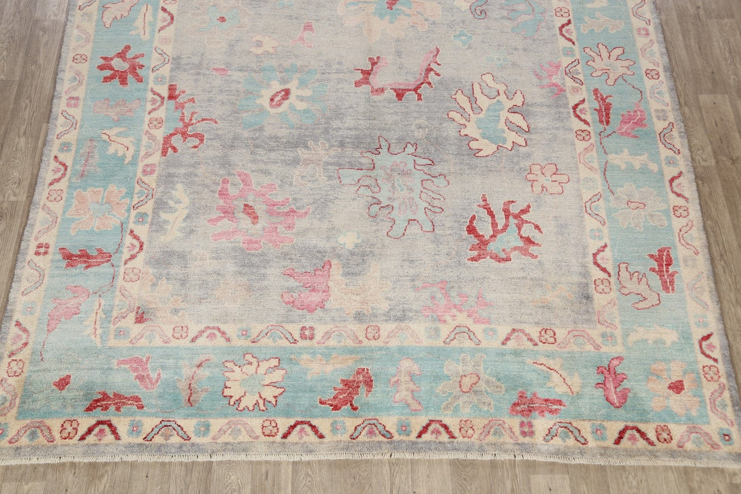 Distressed Oushak Oriental Area Rug 9x12