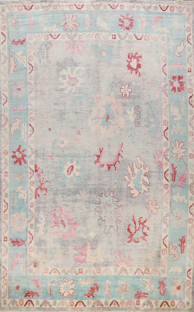 Distressed Oushak Oriental Area Rug 9x12