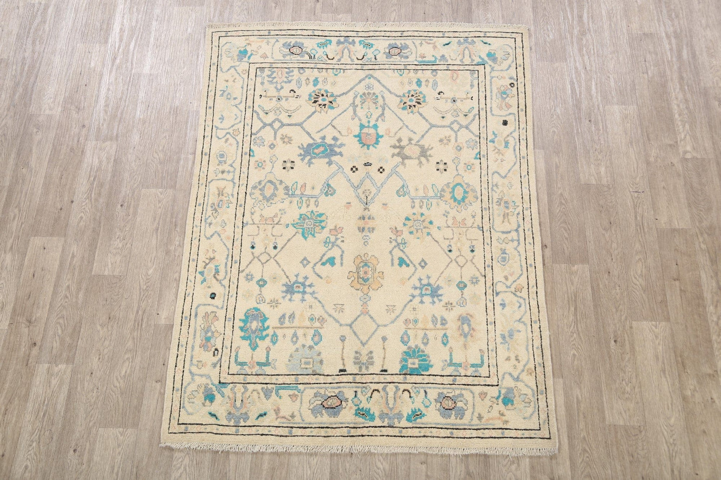 Floral Oushak Oriental Area Rug 5x6