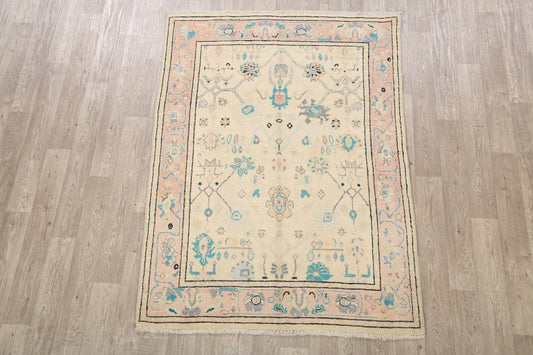 Floral Oushak Oriental Area Rug 5x6